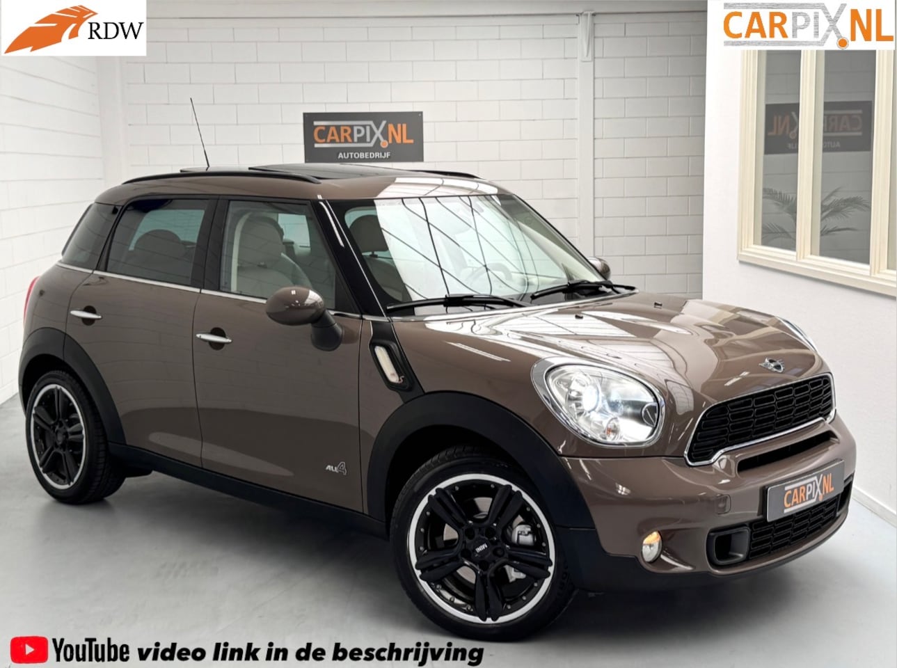 MINI Countryman - 1.6 Cooper S ALL4 Koffiebruin,Panodak,18" - AutoWereld.nl