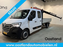 Renault Master - 2.3 dCi 145 PK L3 DC Dubbel Cabine Open Laadbak / Fassi Kraan / Euro 6 / Airco / Trekhaak