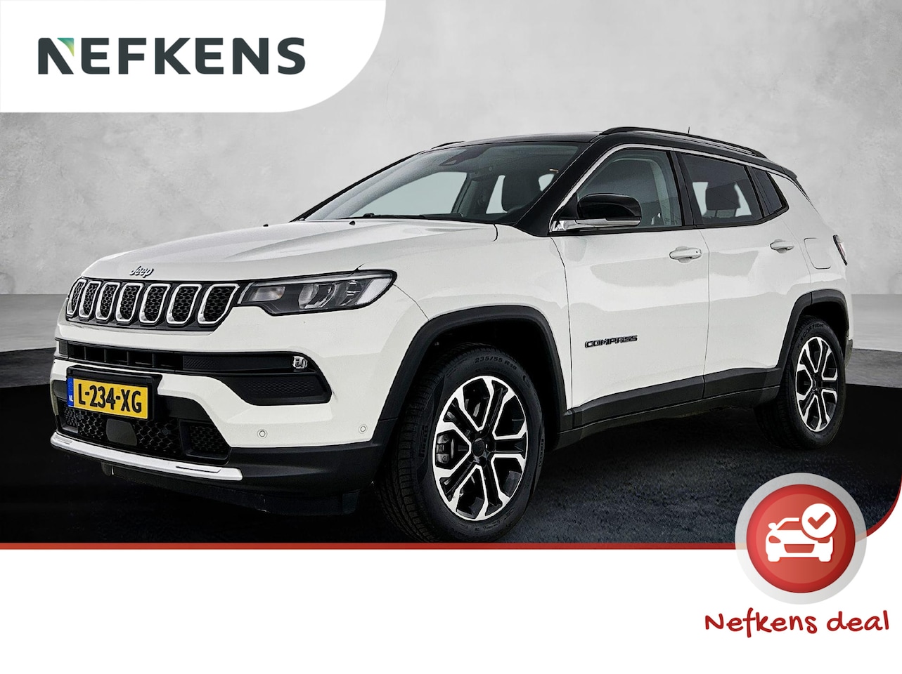 Jeep Compass - 4xe 190 PK Plug-in Hybrid Limited | Automaat | Trekhaak | Lederen bekleding | Adaptive cru - AutoWereld.nl