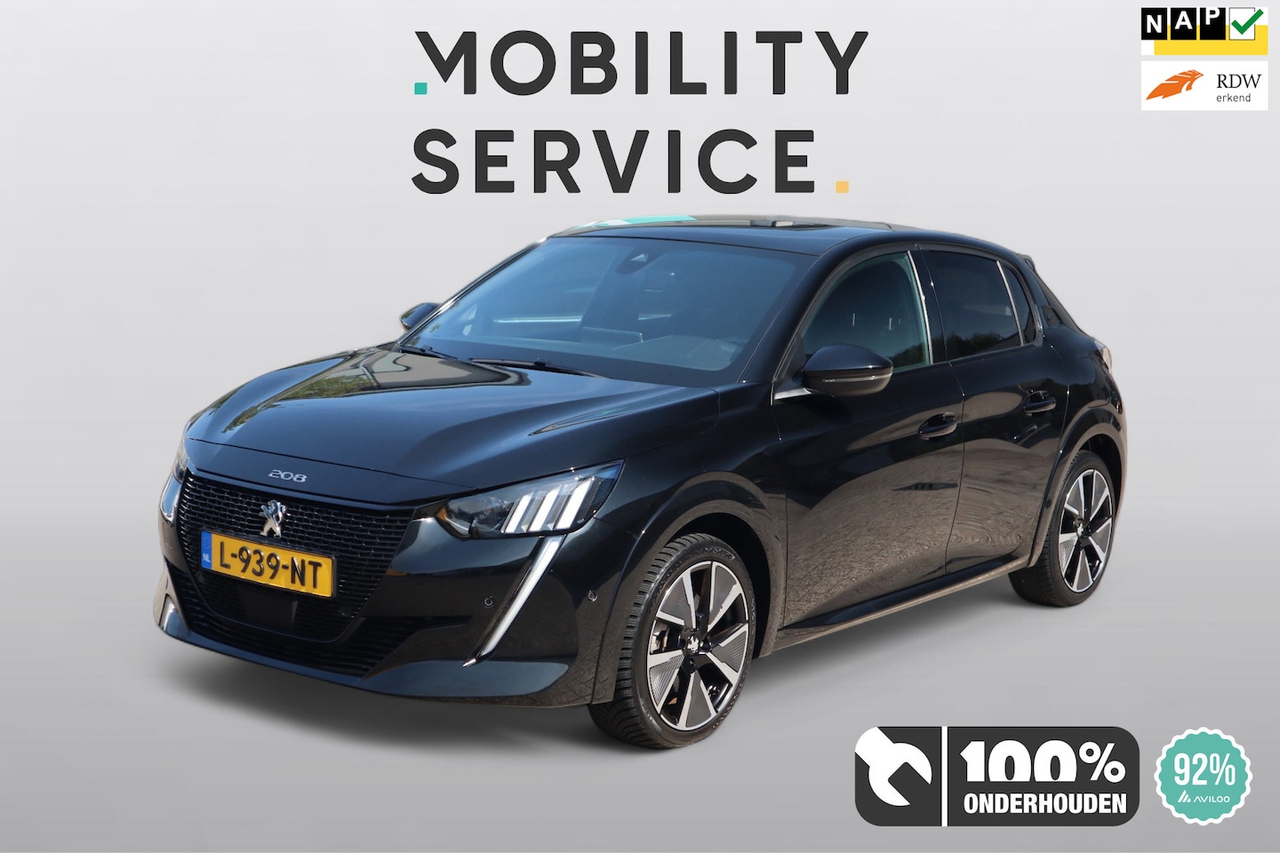Peugeot e-208 - EV GT Pack 50 kWh SOH92% AC Pano LED CarPlay - AutoWereld.nl