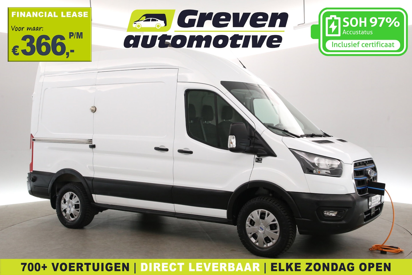 Ford E-Transit - 68 kWh L2H3 | Snelladen | SOH 97% | Clima | 360° Camera | Cruise | 3 Zits | Carplay | Navi - AutoWereld.nl