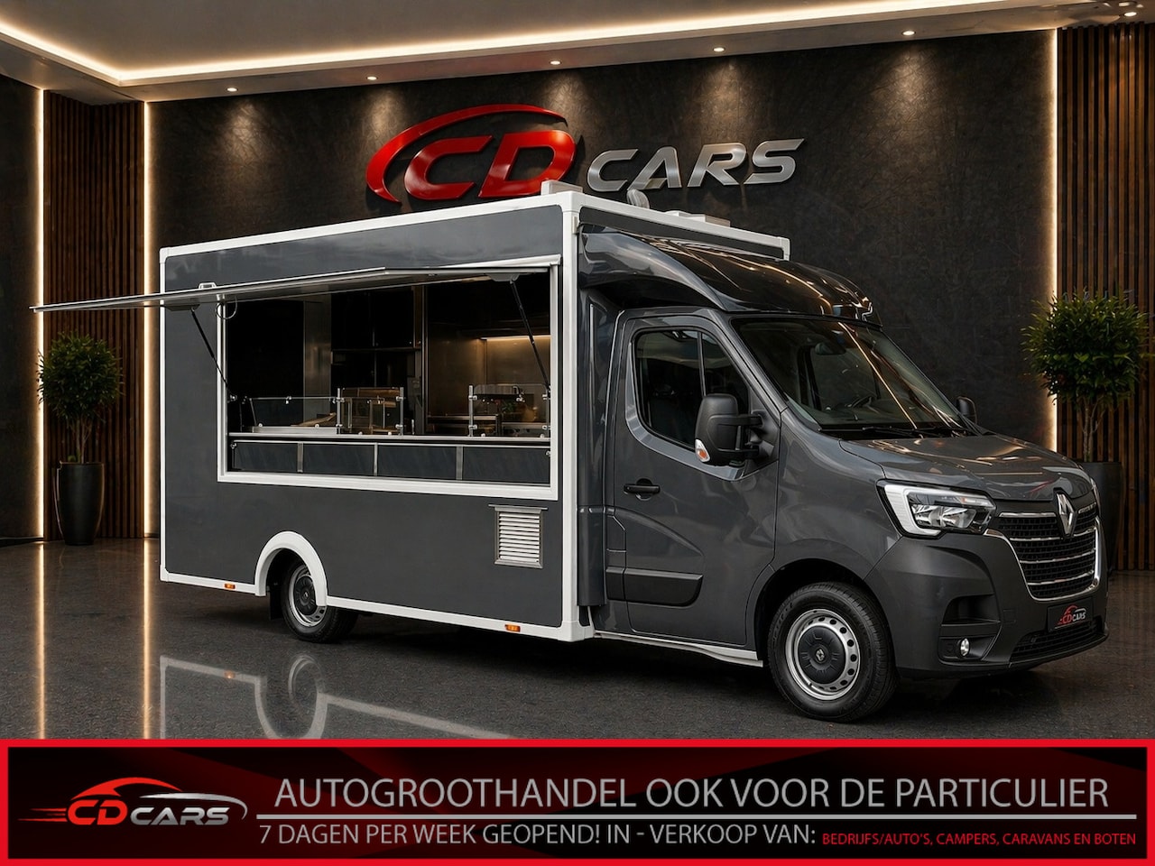 Renault Master - Food Truck Clima, Koelkast, Bakplaat, Frituurpan, A start stop, Oven, Cruise control . - AutoWereld.nl