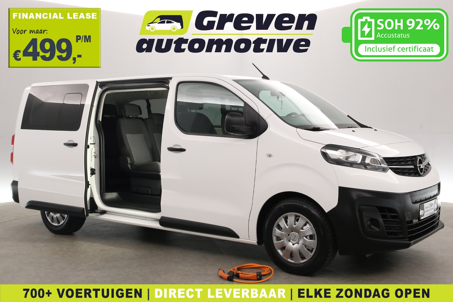Opel Vivaro-e - 75 KwH L3H1 | Snelladen | SOH 92% | 8 Persoons | Airco | Cruise | Carplay | 2xSchuifdeur - AutoWereld.nl
