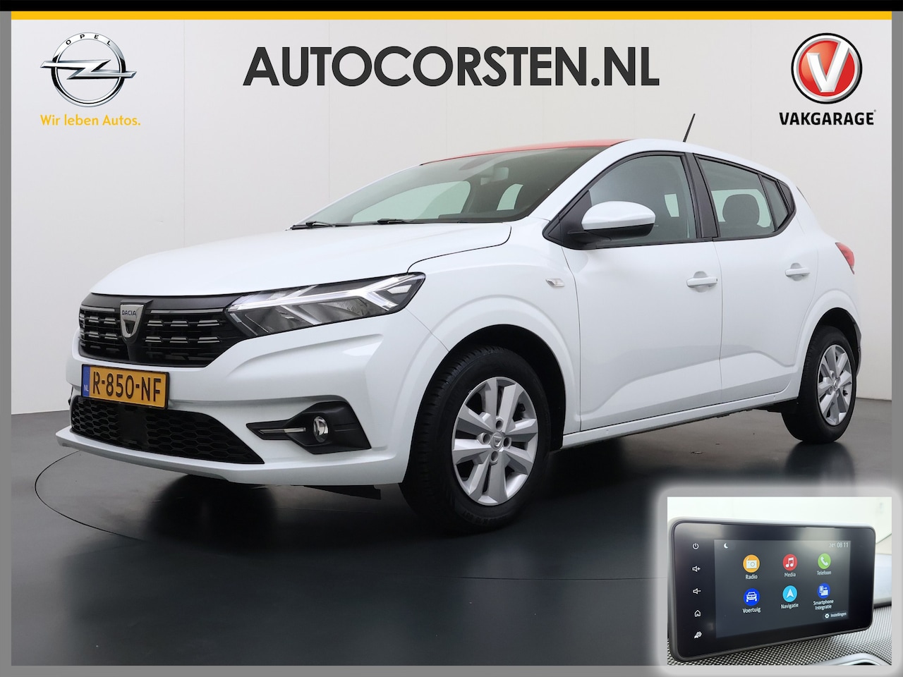 Dacia Sandero - 1.0TCe 92PK 5Drs Navi Airco Apple Carplay Android Auto Cruise Control Bluetooth Pdc Comfor - AutoWereld.nl
