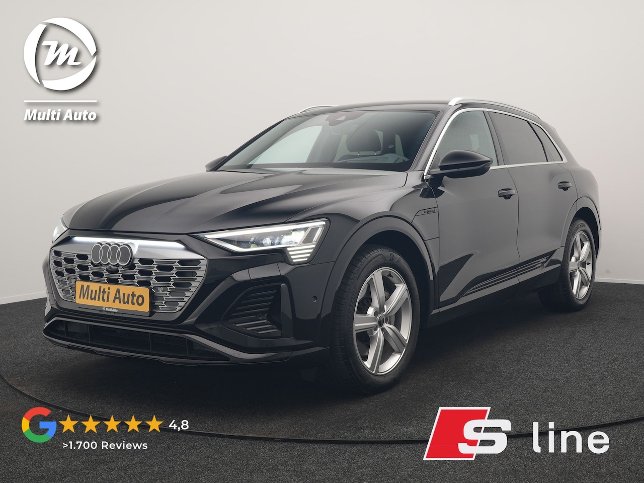 Audi Q8 e-tron - 55 Quattro S Line 114 kWh 408pk Dealer O.H. | Trekhaak Afn. | Luchtvering | Adaptive Cruis - AutoWereld.nl