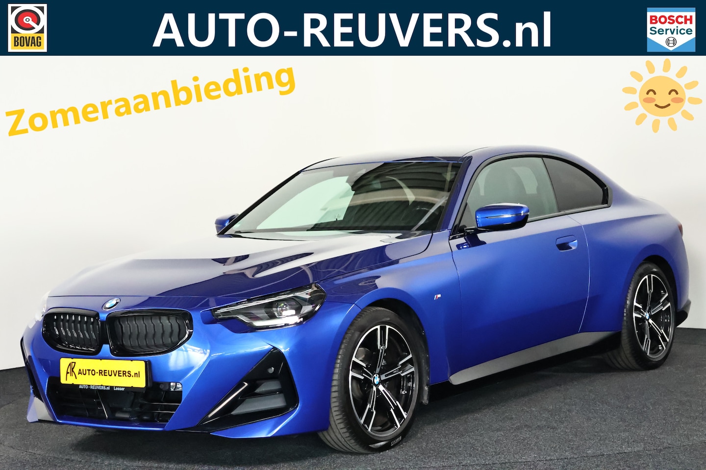 BMW 2-serie Coupé - 218i M-Sport / LED / HUD / Navi / CarPlay / Portimao Blauw - AutoWereld.nl