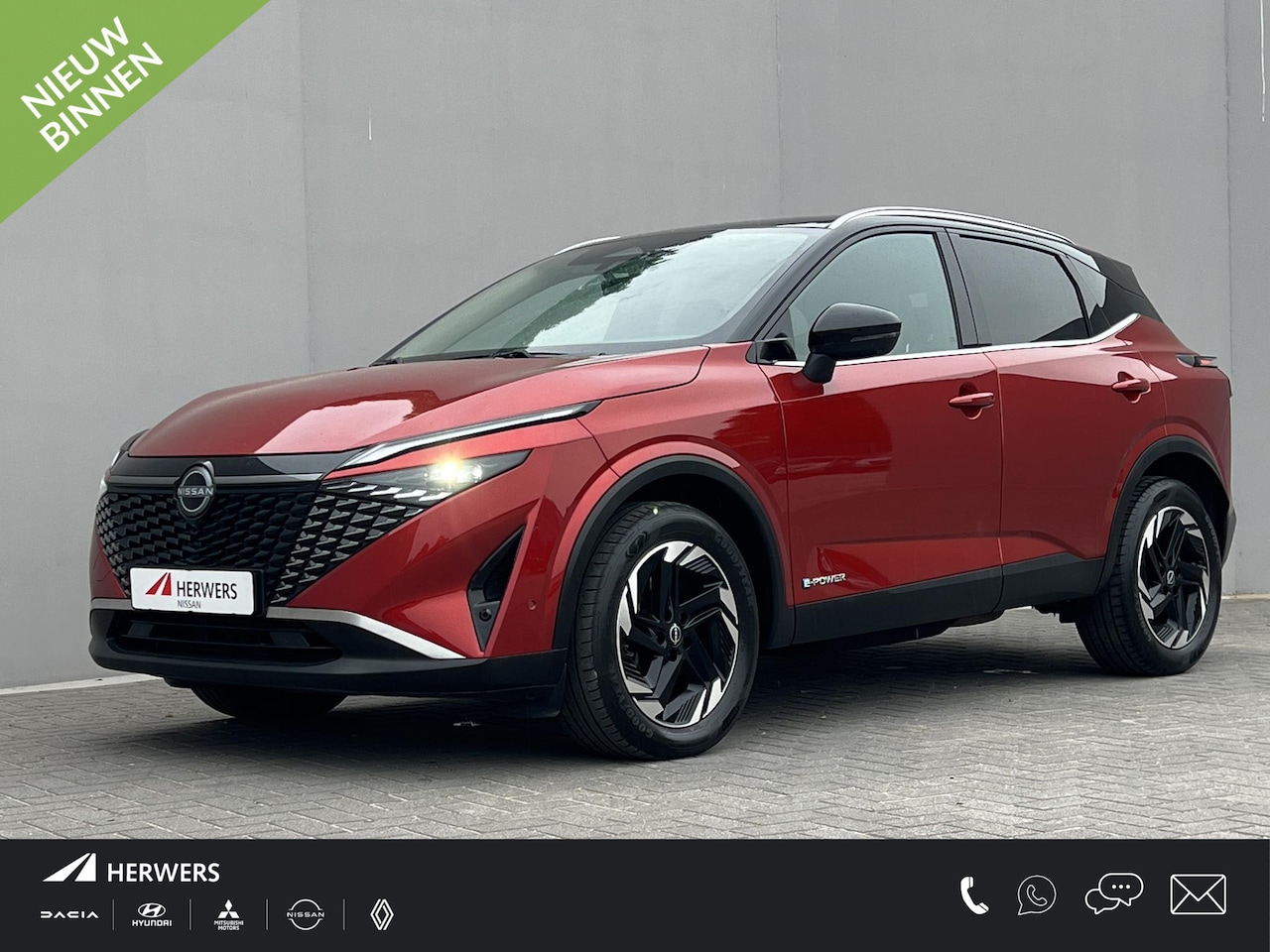 Nissan Qashqai - 1.5 e-Power N-Connecta / Facelift model / Navigatie / Adaptieve CC / Two Tone / Apple Carp - AutoWereld.nl