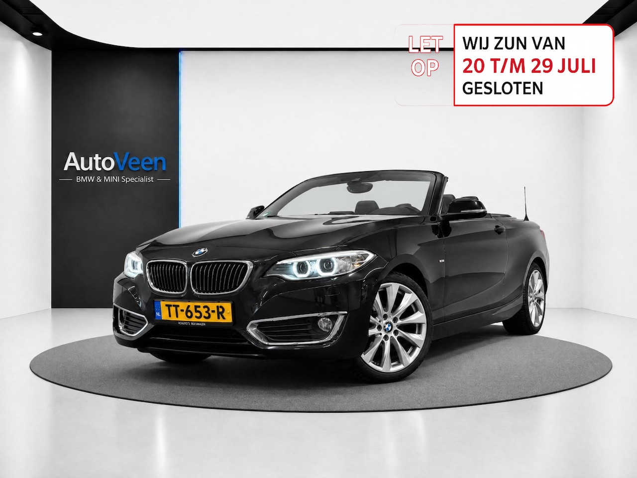 BMW 2-serie Cabrio - 218i M Sport (LED, CRUISE, NAVI, LEDER, STOELVERWARMING, SENSOREN) - AutoWereld.nl