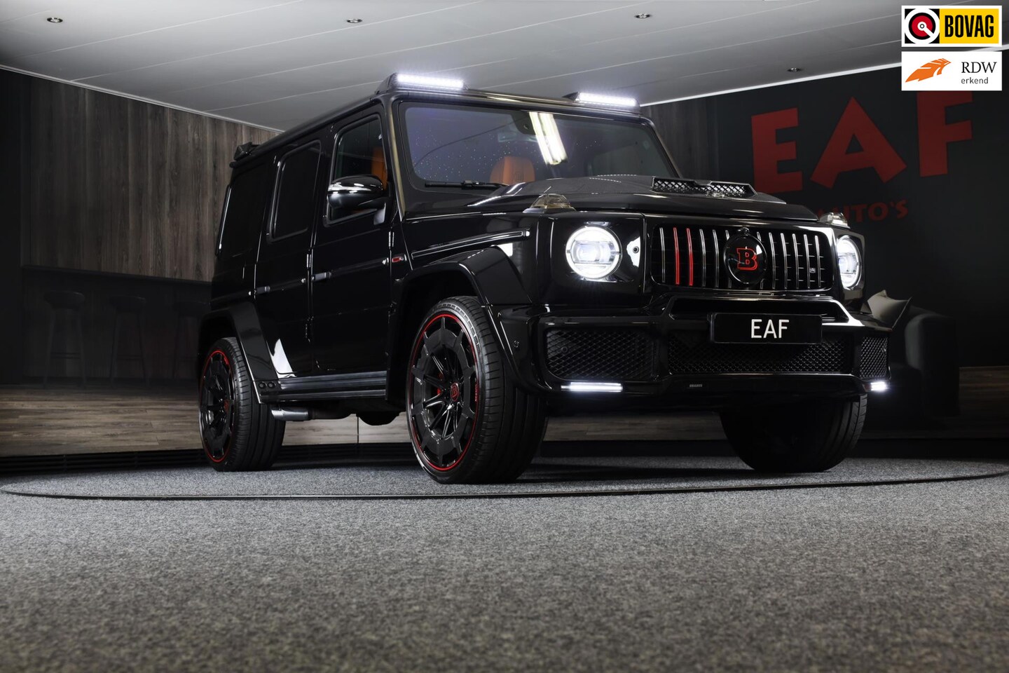 Mercedes-Benz G-klasse - 63 Edition 1 BRABUS UITVOERING / Mat Zwart / Acc / Dode Hoek / Leder / Open Dak / 360 Came - AutoWereld.nl