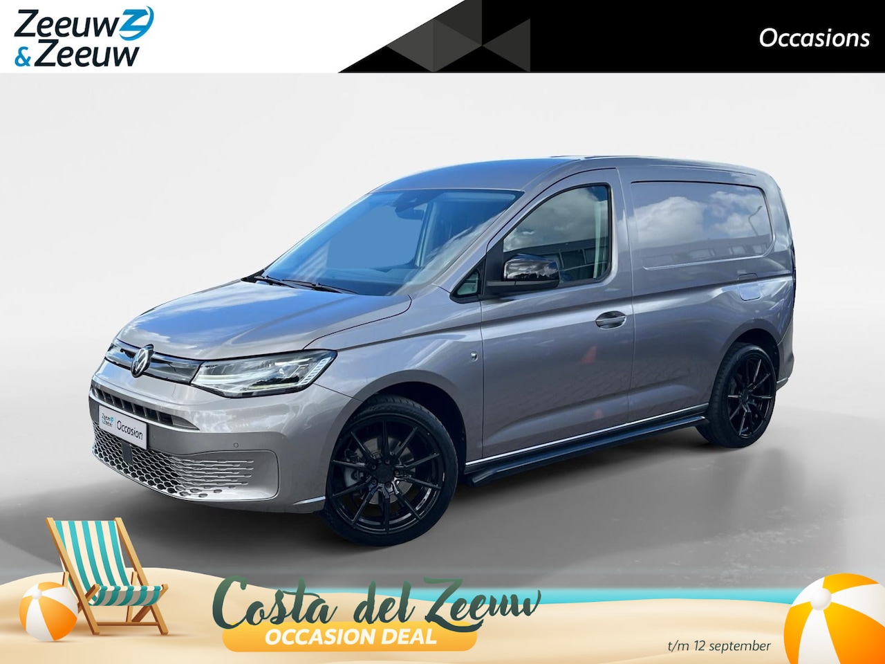 Volkswagen Caddy Cargo - 2.0 TDI Style L1H1 122 pk Automaat | LM Velgen zwart | Sidebars | Lederen bekleding | Stoe - AutoWereld.nl