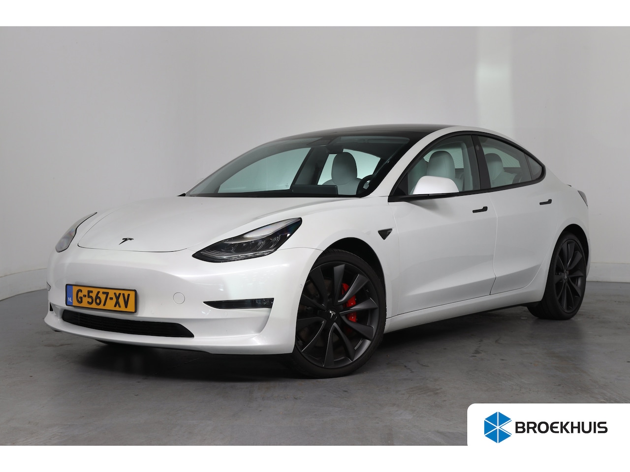 Tesla Model 3 - Performance AWD 75 kWh | Leder | Adaptive Cruise | Elektr Stoelen + mem | 20 inch | Carbon - AutoWereld.nl