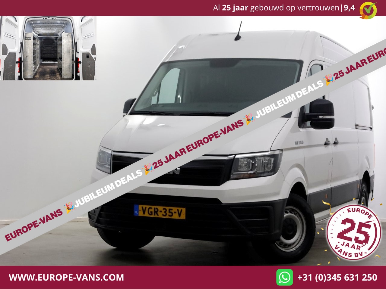 MAN TGE - 3.140 2.0 140pk L3H3 (L2H2) DSG-Automaat Camera/Inrichting/2x Schuifdeur 08-2020 - AutoWereld.nl