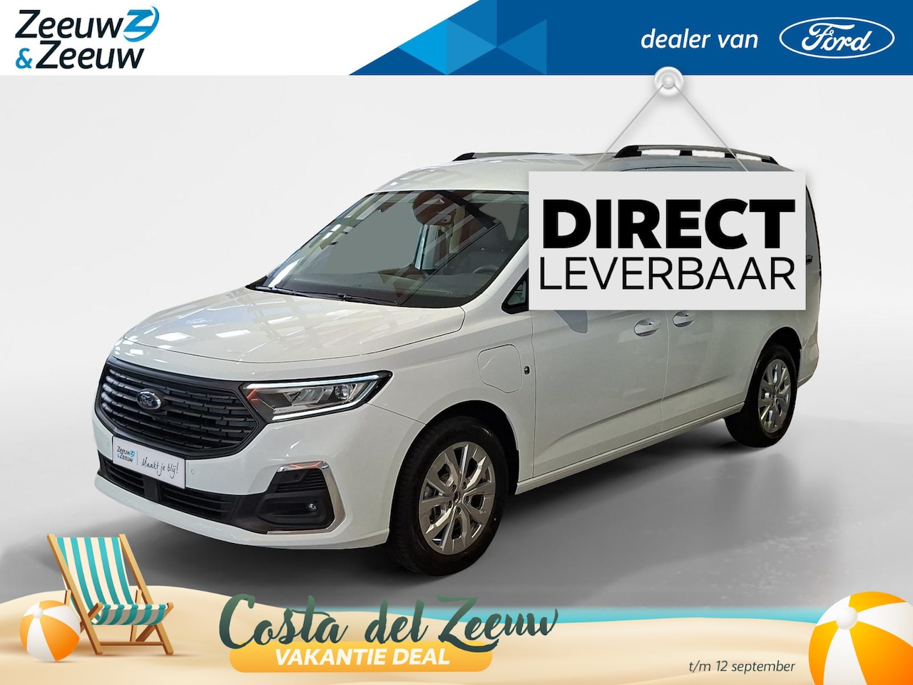 Ford Transit Connect - Tourneo Cargo 1.5 Titanium PHEV L2 Limited | Toegestaan in ZE zones! | 2 persoons | Direct - AutoWereld.nl