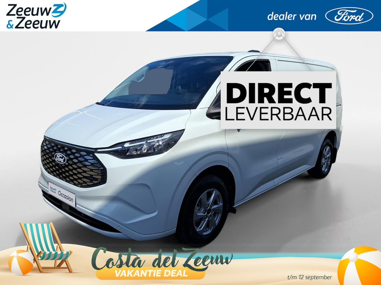 Ford Transit Custom - E-Transit 320 L1H1 Limited 65 kWh 218PK | Adaptieve Cruise Control | BLIS | 2x schuifdeur - AutoWereld.nl