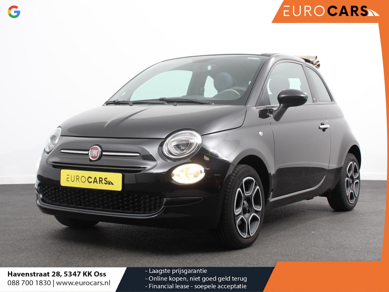 Fiat 500 C - 1.0 Hybrid Club Navigatie Apple Carplay/Android Auto Airco Cruise control Lichtmetalen vel - AutoWereld.nl