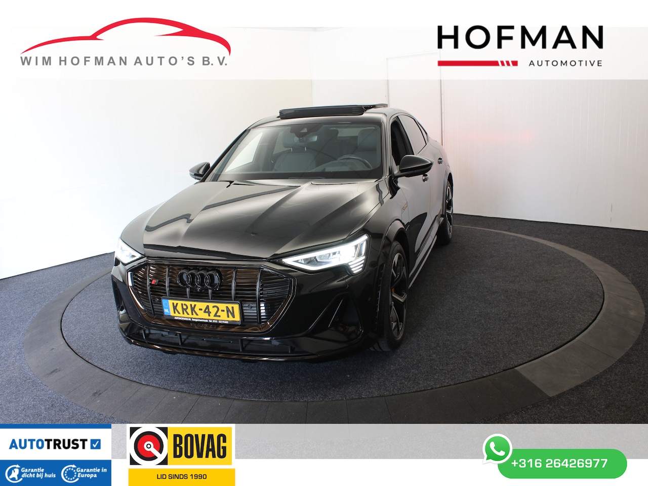 Audi e-tron Sportback - S quattro 95 kWh 504 pk SOH 97% Pano 360° Camera Head up El-a-klep Memory Seat - AutoWereld.nl
