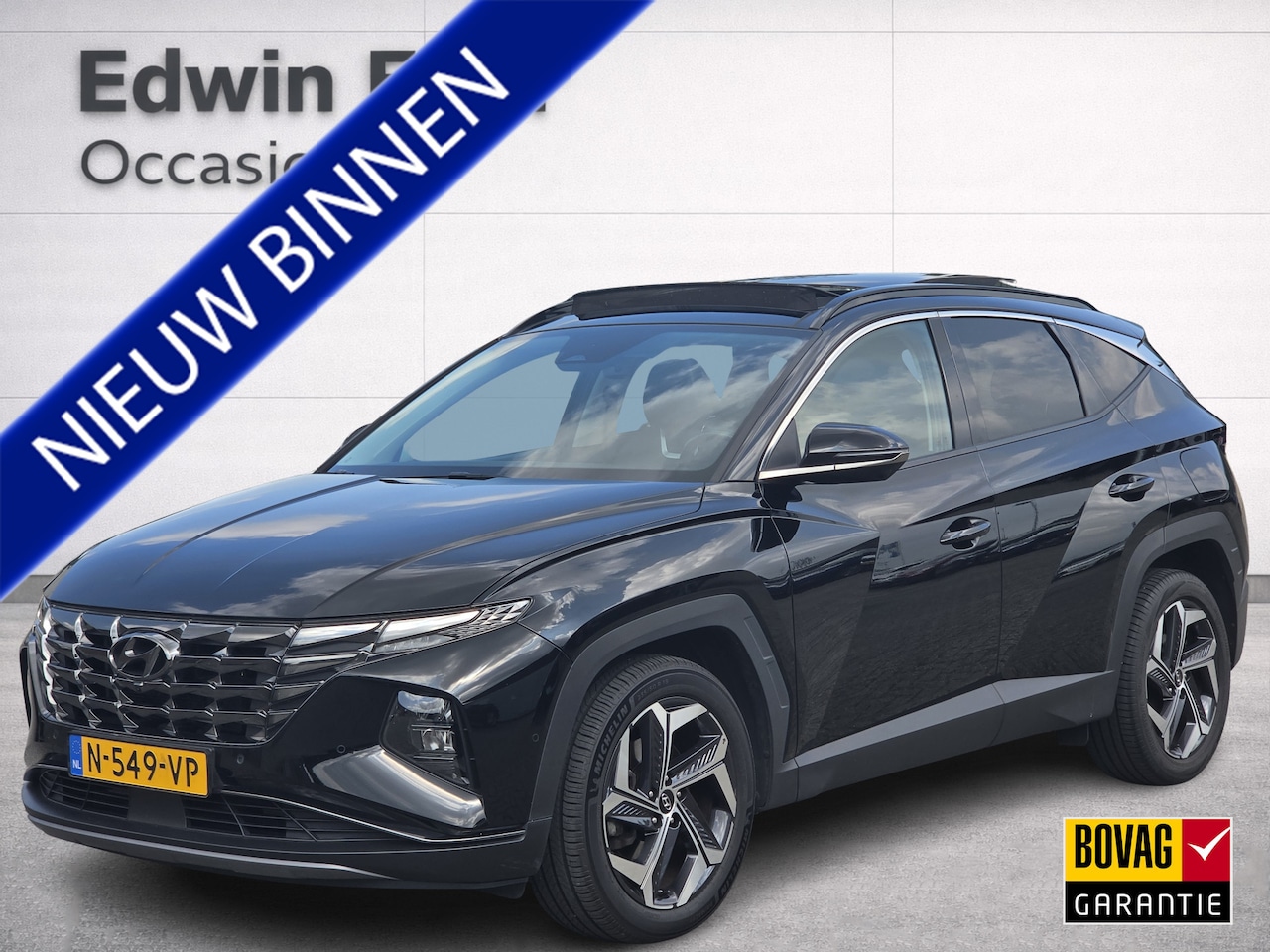 Hyundai Tucson - 1.6 T-GDI HEV Premium Sky | Hybride | Trekhaak | NL-auto | Trekgewicht 1650 KG | Cruise co - AutoWereld.nl