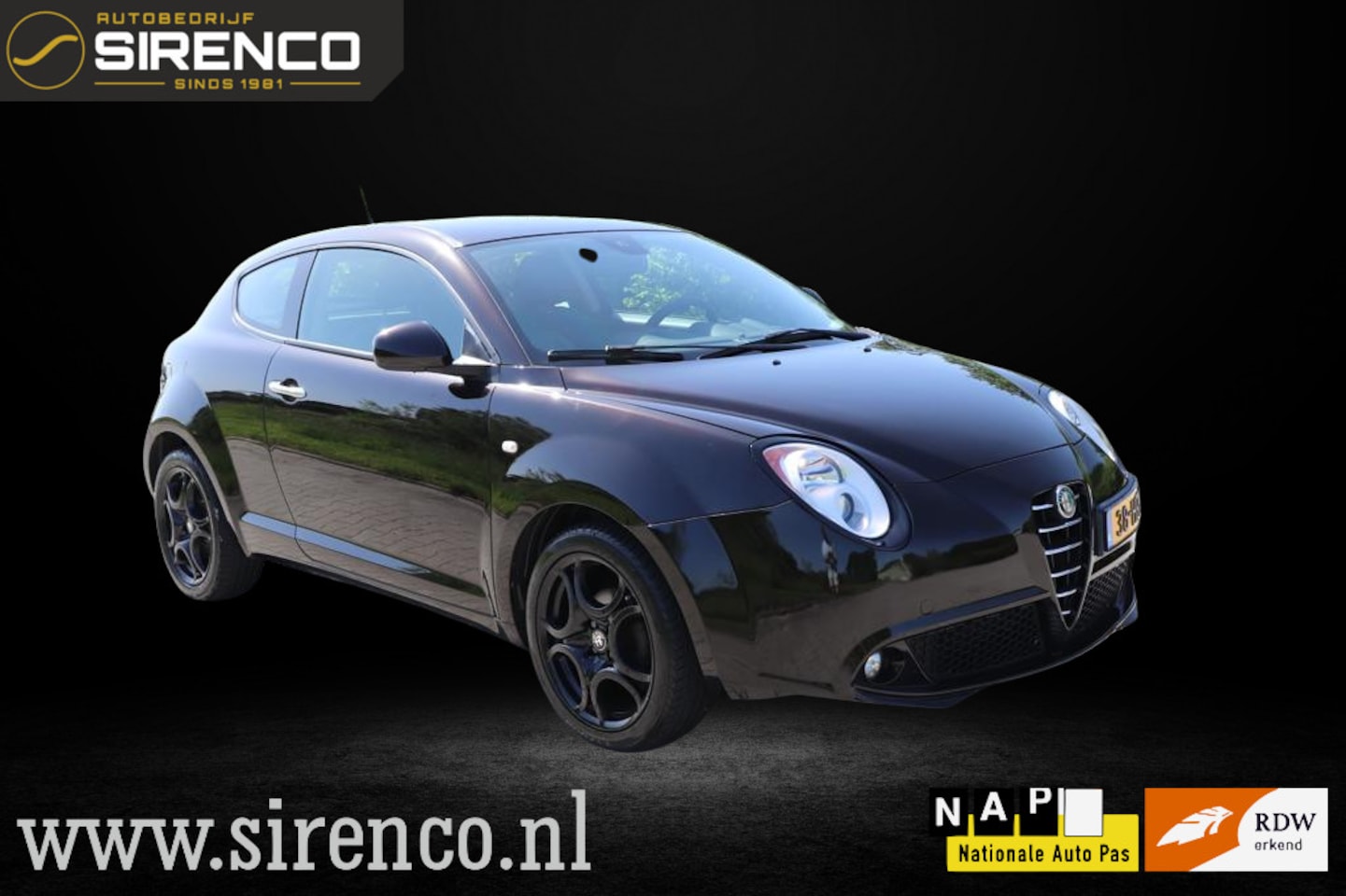Alfa Romeo MiTo - 1.4 Progression | all black | android auto & apple carplay | airco - AutoWereld.nl