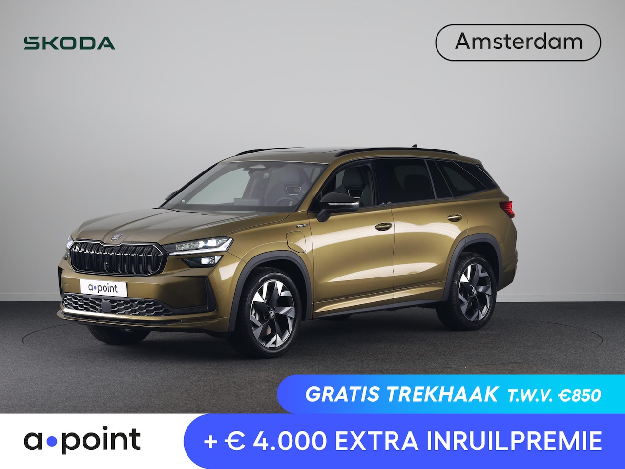 Skoda Kodiaq - 1.5 TSI PHEV Sportline Business | Panoramadak | Trekhaak | Light & View | Adaptief onderst - AutoWereld.nl