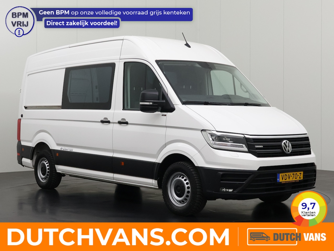 Volkswagen Crafter - e-Crafter L3H3 36 kWh | Elektrisch | Navigatie | Camera | Airco | 3-Zits | Cruise - AutoWereld.nl