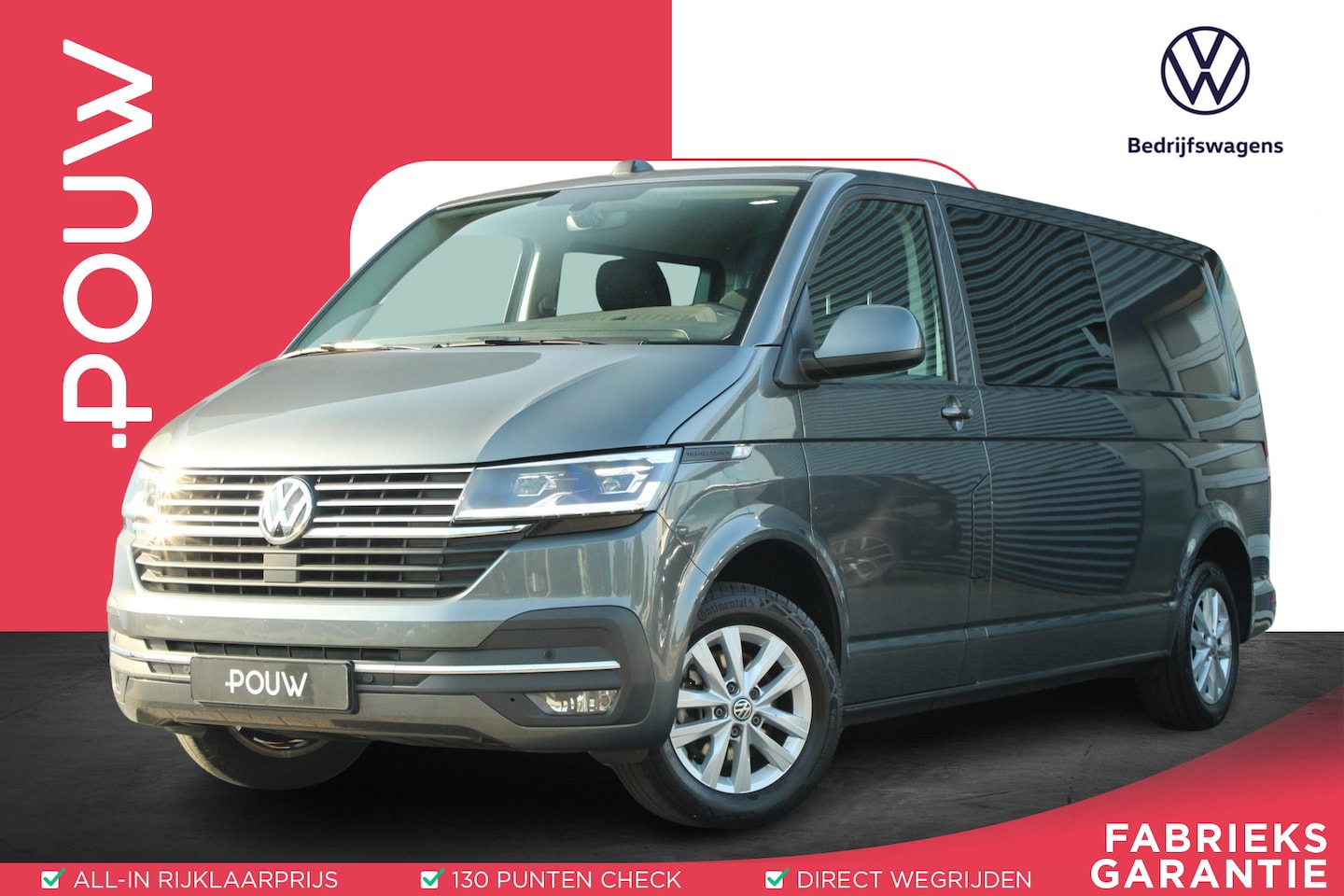 Volkswagen Transporter - 2.0 TDI 150pk L2H1 30 DC Highline | 5-zits | Cruise Control | Navigatie | LED Koplampen - AutoWereld.nl