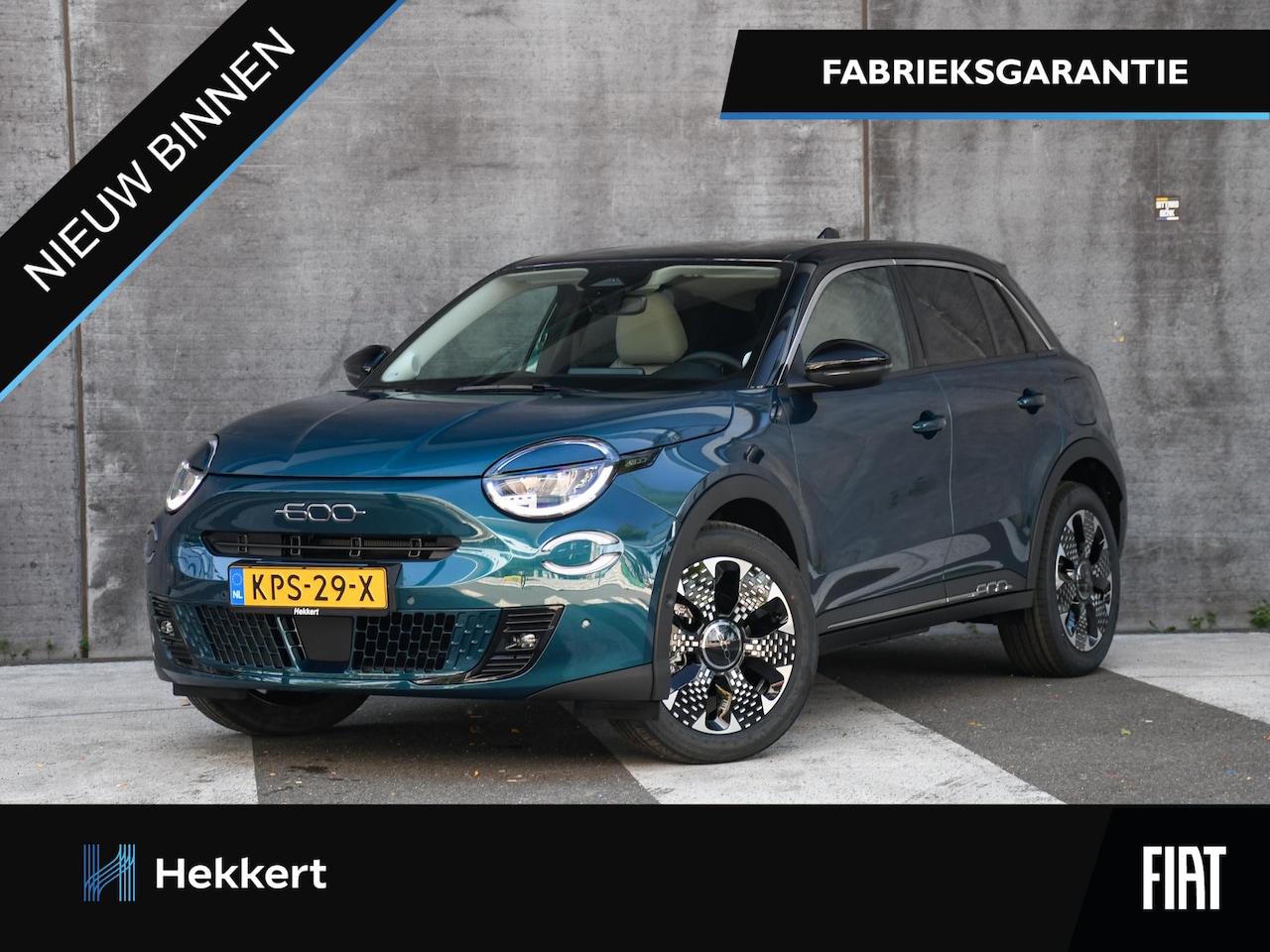 Fiat 600e - La Prima 54 kWh 156pk Automaat MASSAGE | LEDER | ADAPT. CC | 18''LM | CAMERA | DODE HOEK - AutoWereld.nl