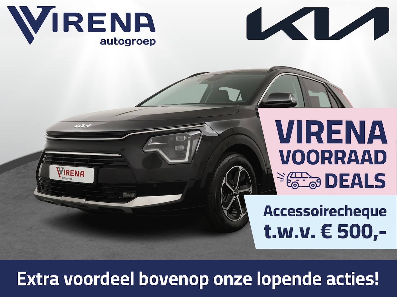 Kia Niro - 1.6 GDi Hybrid DynamicPlusLine- €5.000, voordeel Direct leverbaar - Navigatie - Schuif-/ka - AutoWereld.nl