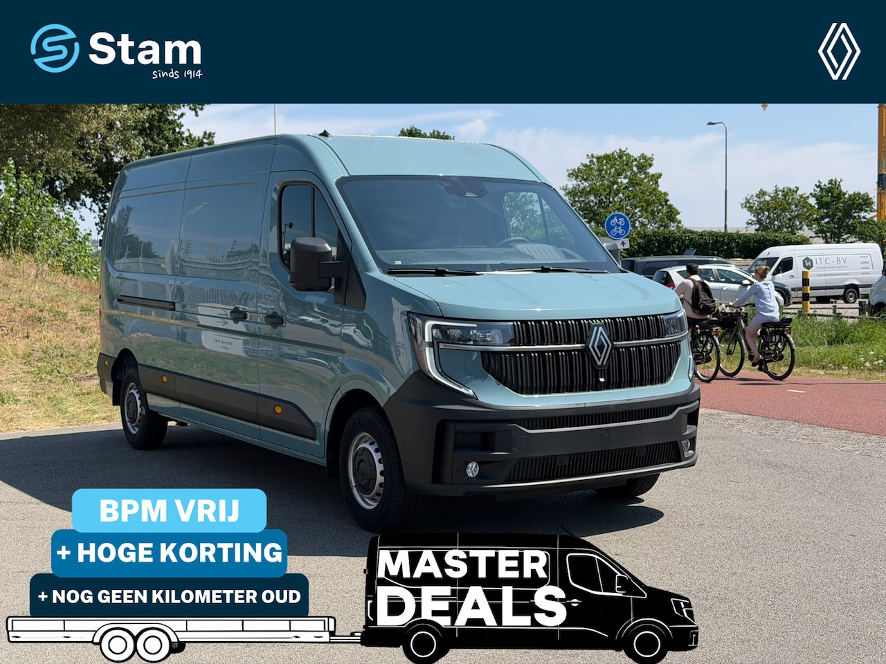 Renault Master - T35 2.0 dCi 150 L3H2 Advance Cruise | Navi | Parkeersensoren achter | Trekhaak | Schuideur - AutoWereld.nl