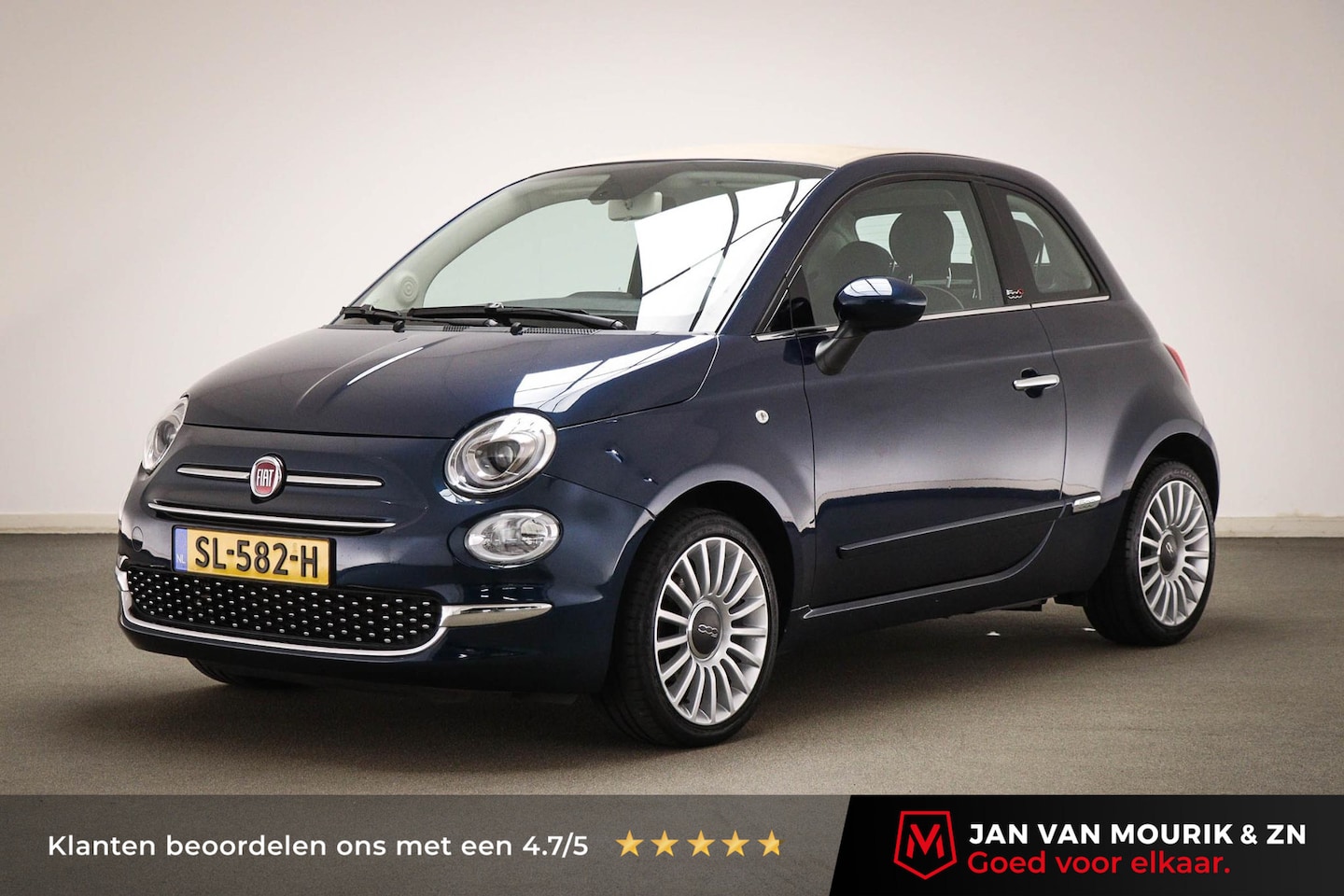 Fiat 500 C - 0.9 TwinAir Turbo Lounge | UCONNECT | CLIMA | CRUISE CONTROL | NAVIGATIE | DAB | 18" - AutoWereld.nl