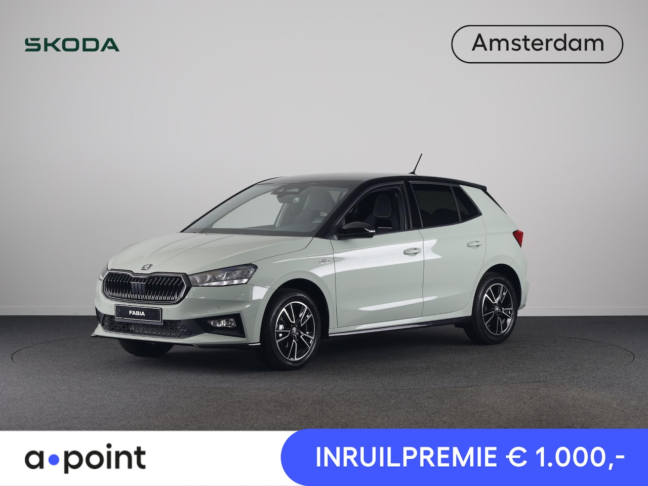 Skoda Fabia - 1.0 TSI Monte Carlo | Timiano Green Black Magic | Travel Assist Pakket | Verwarmbare Voors - AutoWereld.nl