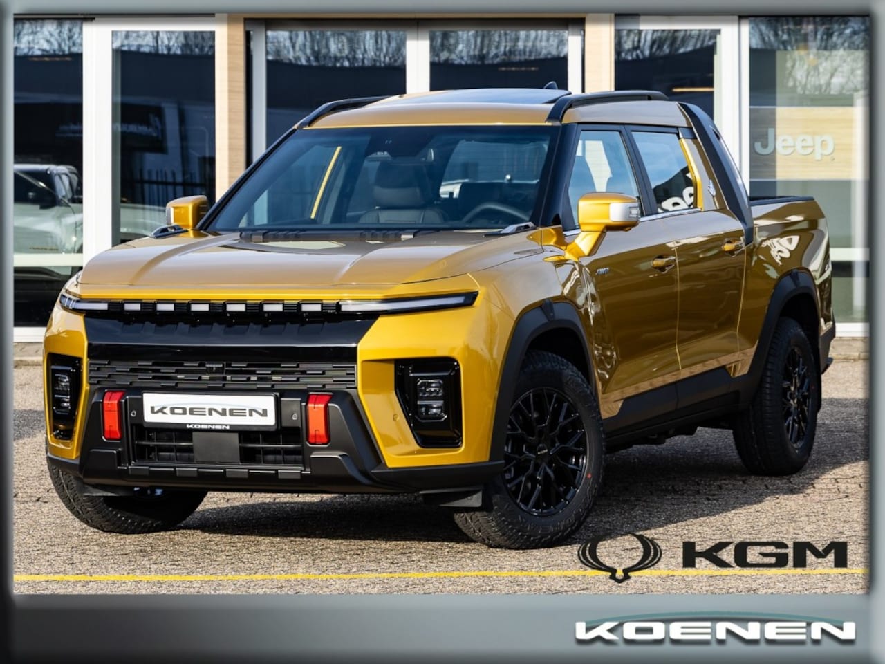 KGM Musso EV - Titanium 4WD 2.300Kg Trekgewicht 237PK Blazing Gold - AutoWereld.nl