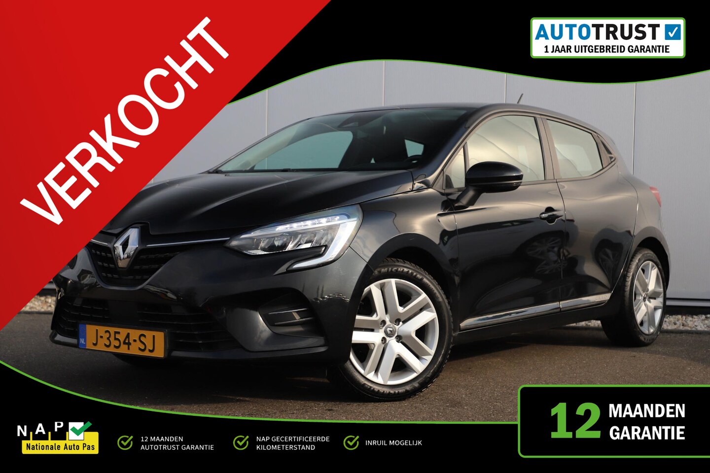 Renault Clio - 1.0 TCe Zen 101PK Navigatie Carplay Android LED Airco Cruise Control Rijstrooksensor Parke - AutoWereld.nl
