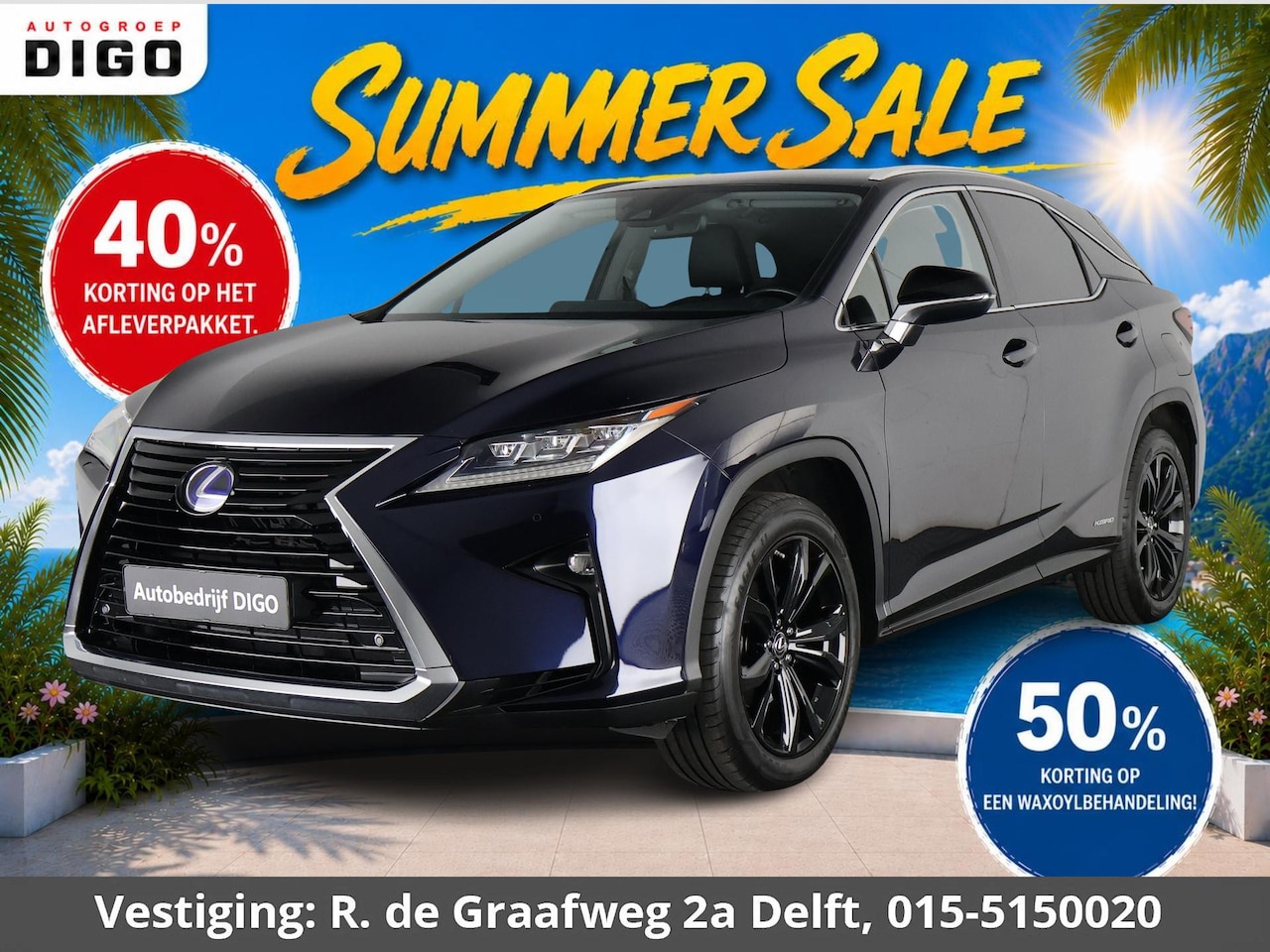 Lexus RX 450h - 4WD Luxury Line | Navigatie | Stoelventilatie & Verwarming | Leder | Kofferbak automatisch - AutoWereld.nl