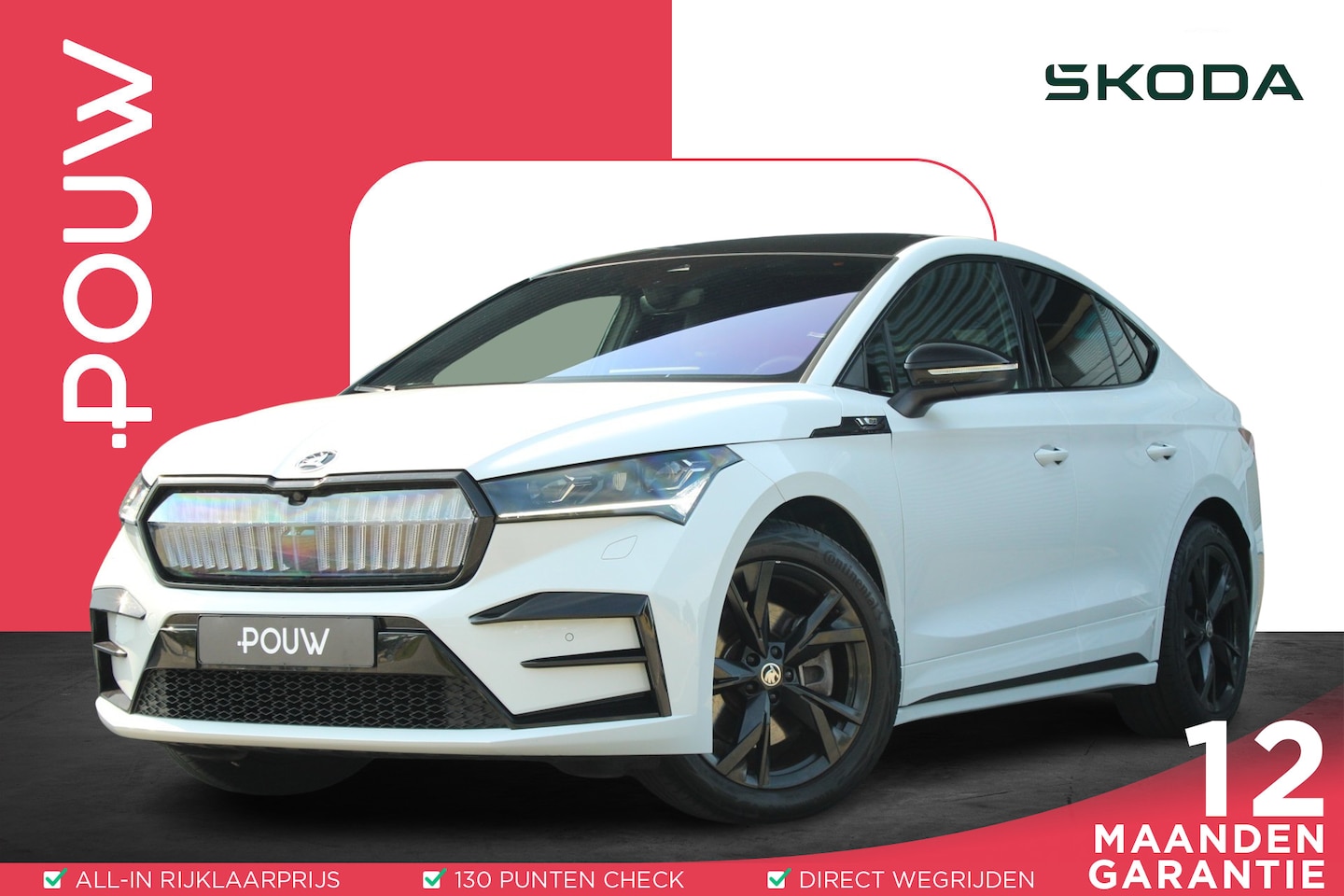Skoda Enyaq Coupé iV - RS 80 300pk | SoH 92% | Trekhaak | Panoramadak | Stoel/Stuurverwarming | Adaptieve Cruise - AutoWereld.nl