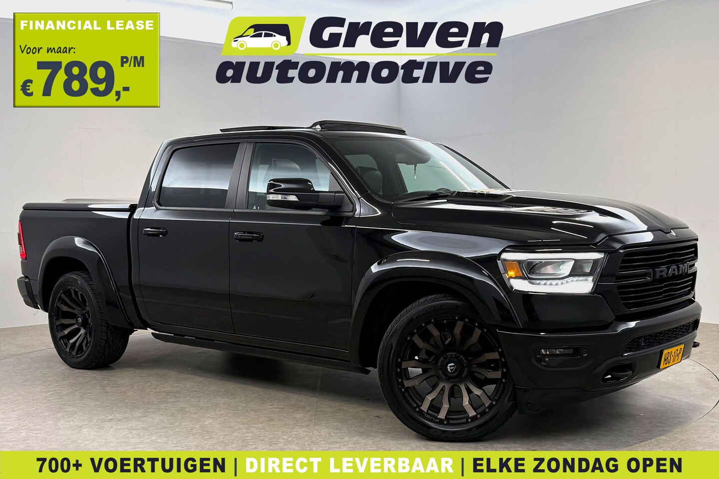 Dodge Ram Pick Up - 5.7 V8 4x4 Crew Cab Longhorn 402PK | Wide Body | 22'' | Luchtvering | Pano | 3500kg Trekge - AutoWereld.nl