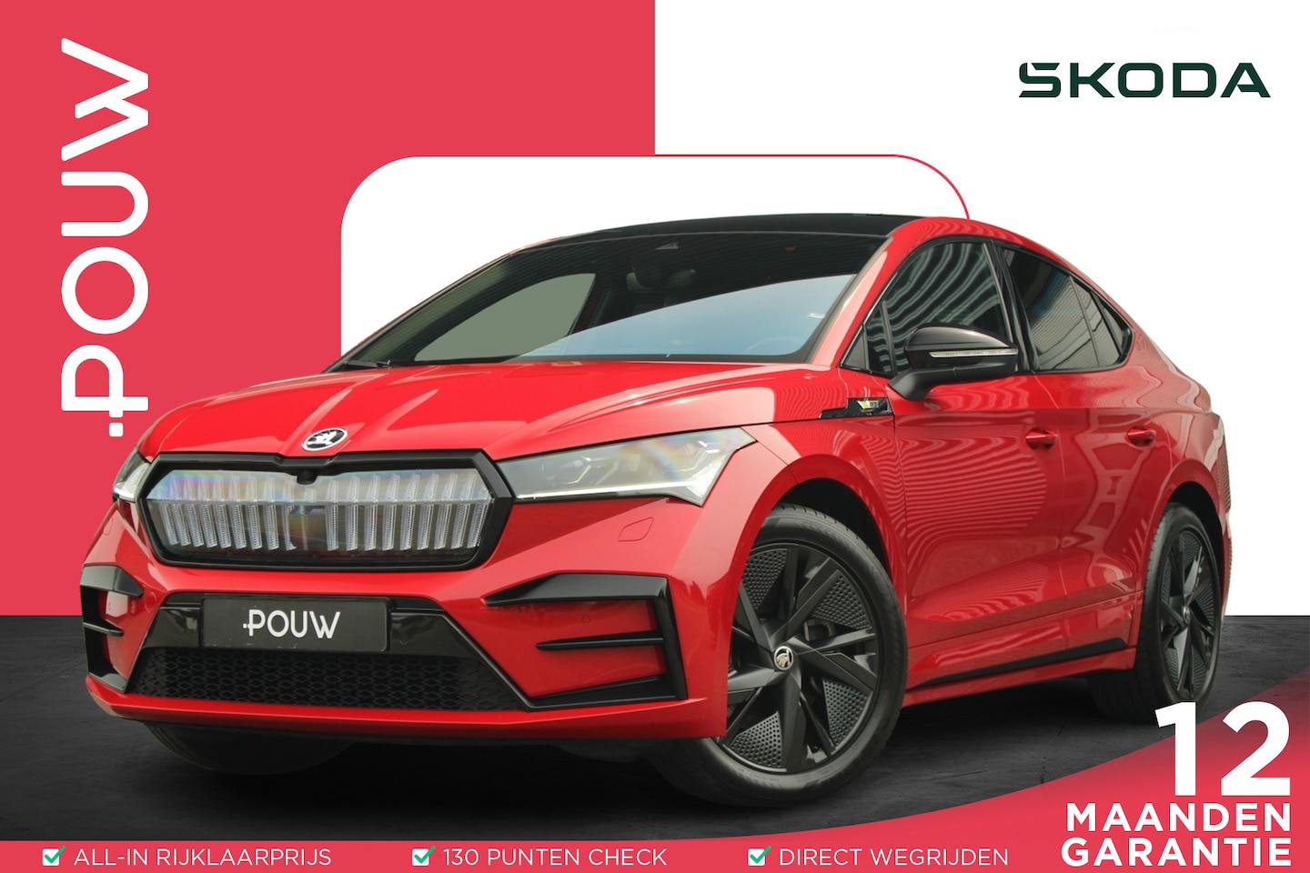 Skoda Enyaq Coupé iV - RS 80 300pk | SoH 93%| Trekhaak | Panoramadak | Stoel/Stuurverwarming | Adaptieve Cruise | - AutoWereld.nl