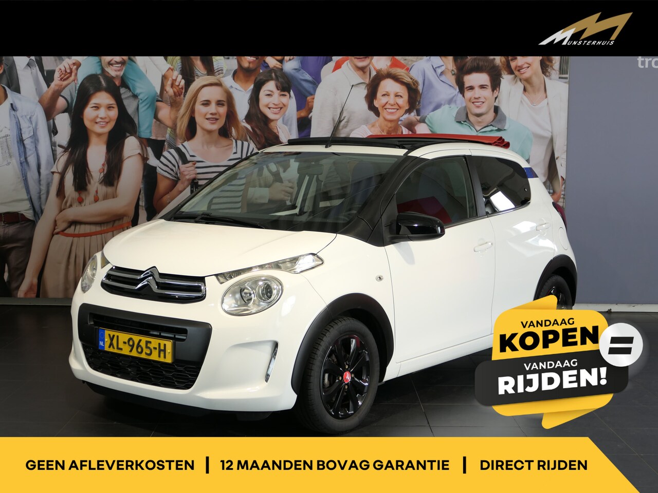 Citroën C1 - 1.0 VTi Airscape Urban Ride *Elektrisch schuifdak!* - Airco - Bluetooth - Camera - AutoWereld.nl