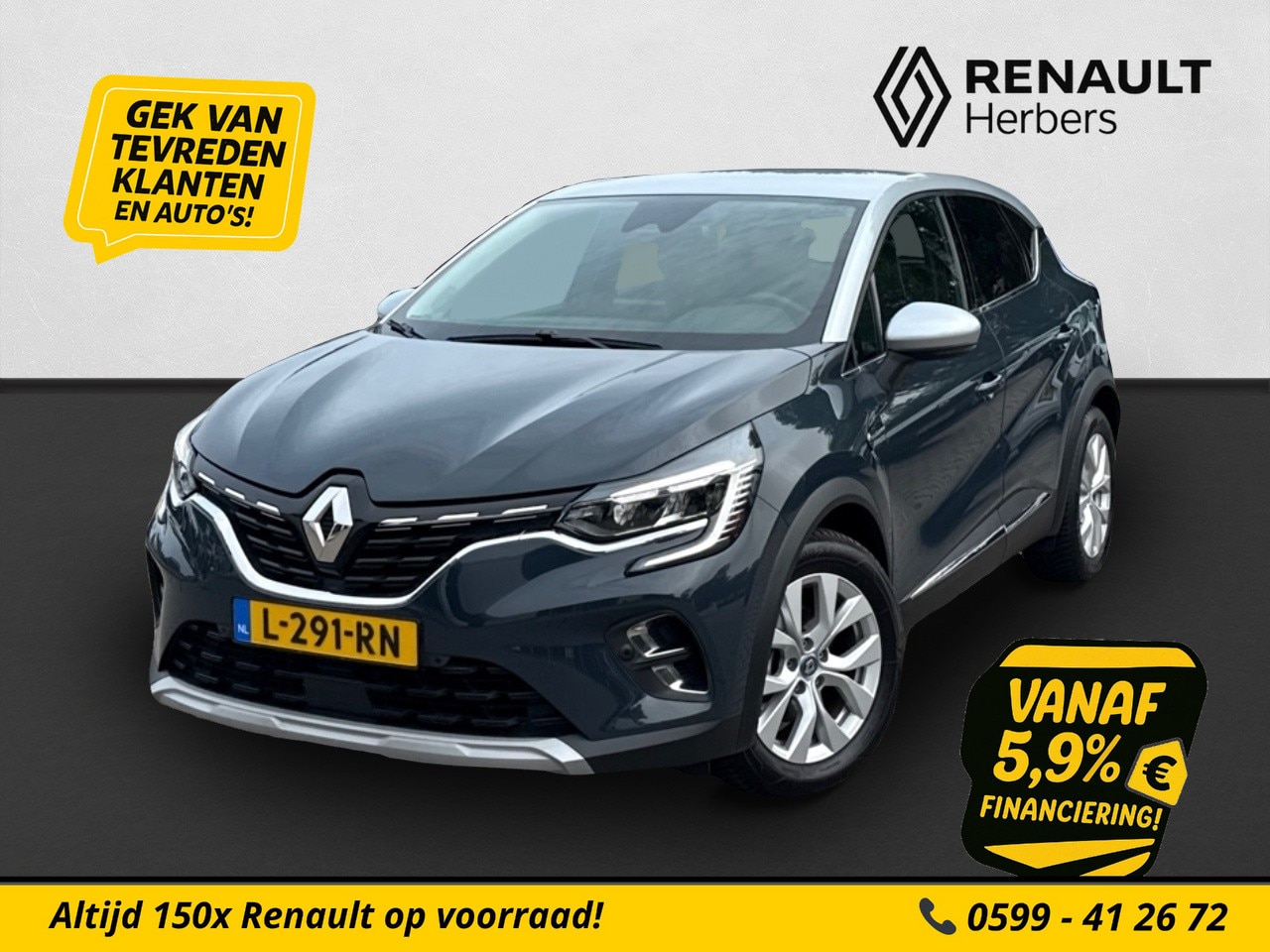 Renault Captur - 1.6 E-Tech Plug-in Hybrid 160 Intens CAMERA / NAVI / ALL SEASON / CRUISE - AutoWereld.nl