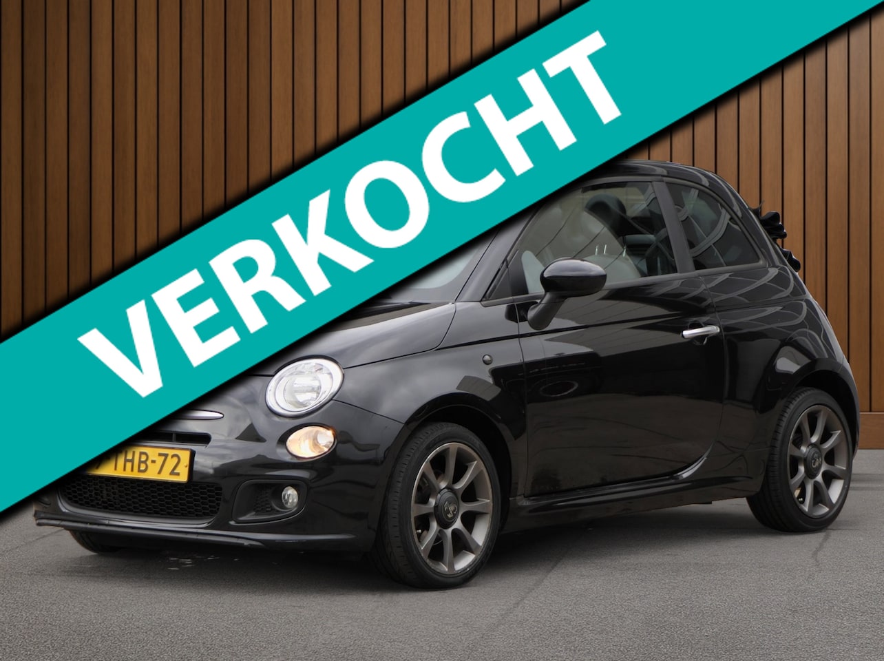 Fiat 500 C - 0.9 TwinAir 500S Cabrio | Half leer/stof | Airco | Nette Staat! - AutoWereld.nl