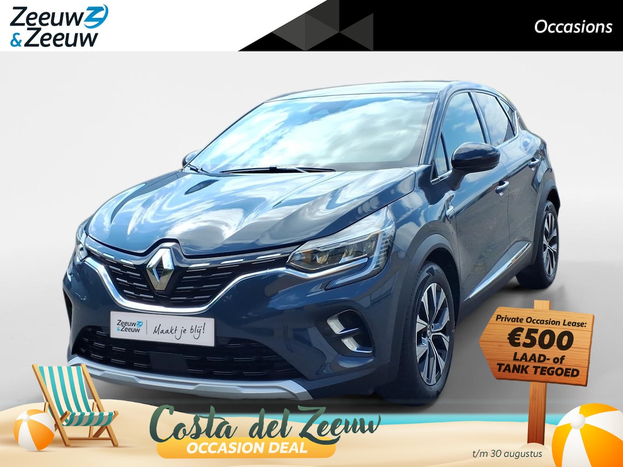 Renault Captur - 1.6 E-Tech Hybrid 145 Intens Apple Carplay/Android Auto , electronic climate controle , ca - AutoWereld.nl