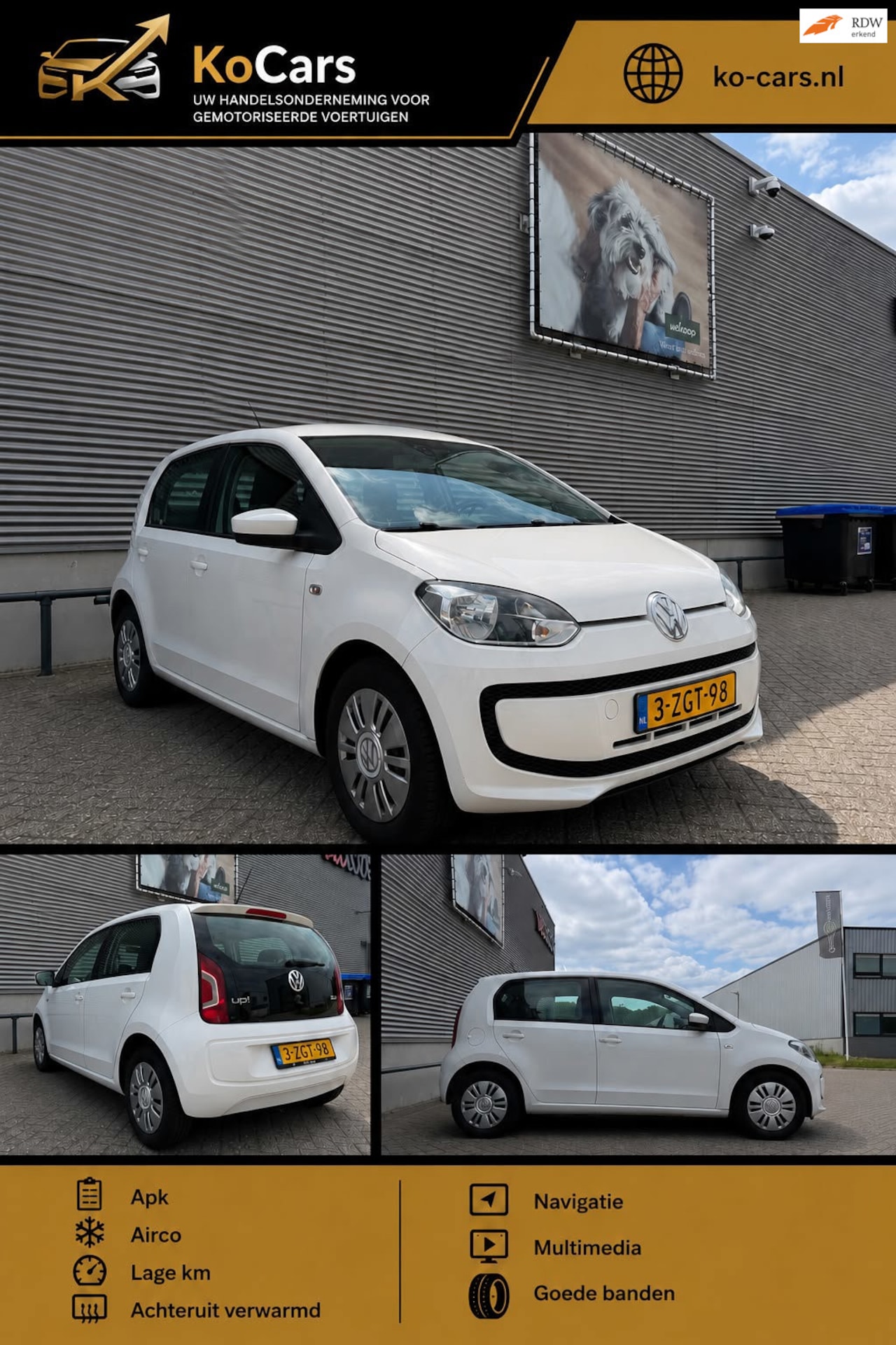 Volkswagen Up! - / Apk / Airco / Multimedia / Navigatie / Lage km - AutoWereld.nl