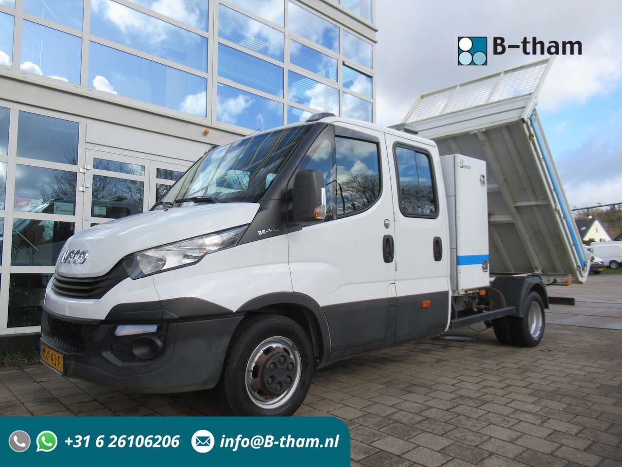 Iveco Daily - 35C14D 2.3 100KW EURO6 410 DOKA Dubbelcabine Kipper + Kist / Box - AutoWereld.nl
