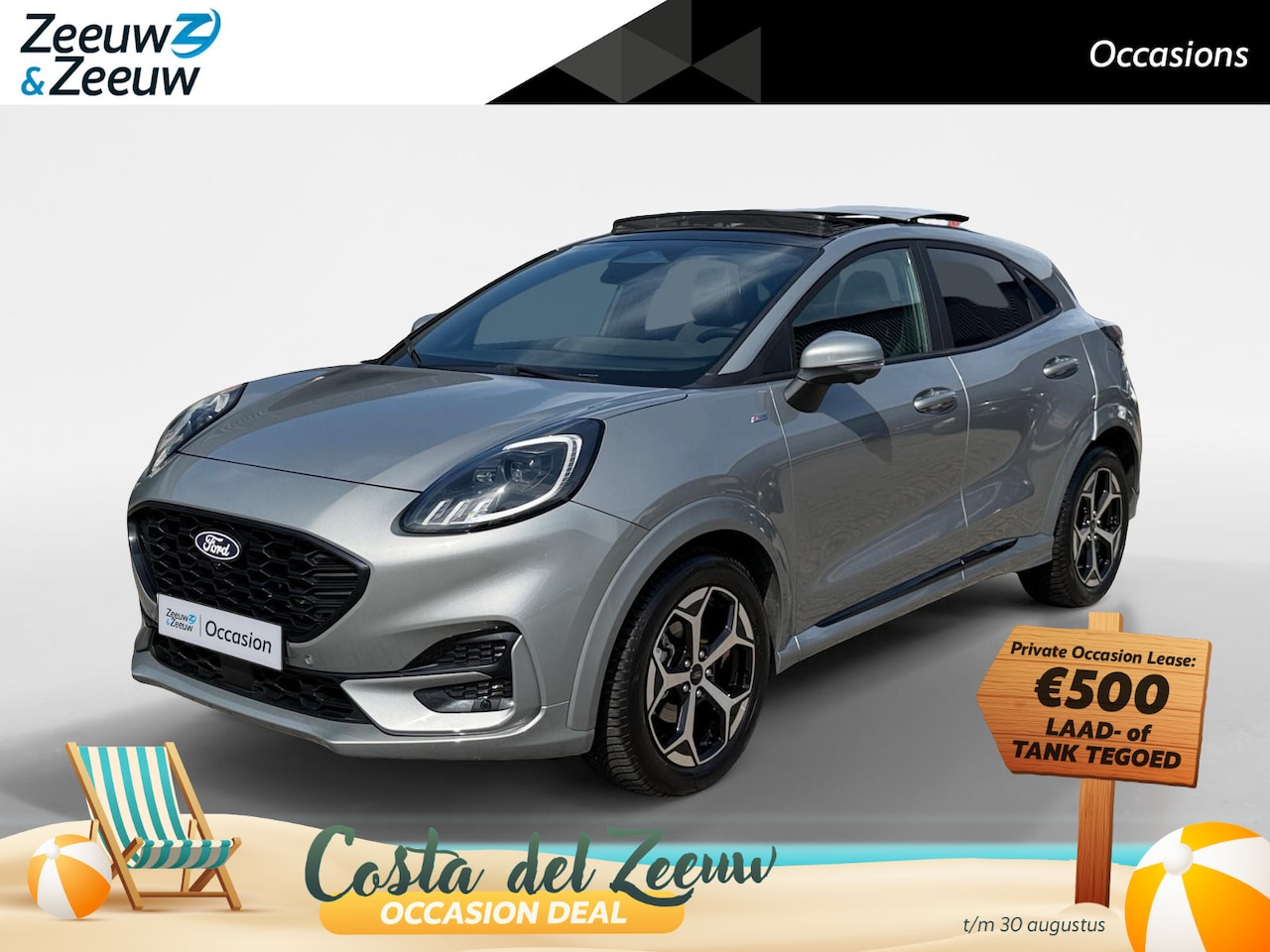 Ford Puma - 1.0 EcoBoost Hybrid ST-Line | Automaat | Pano dak | Adapt. Cruise control | BLIS | Afneemb - AutoWereld.nl