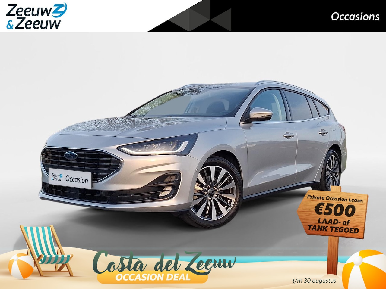 Ford Focus Wagon - 1.0 EcoBoost Hybrid Titanium X | NL Auto | Winterpack | Climate Control | Camera | Pakeers - AutoWereld.nl