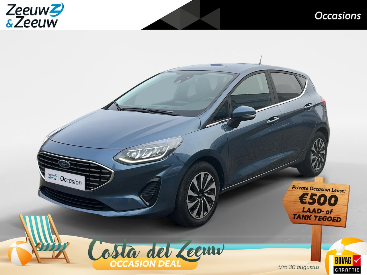 Ford Fiesta - 1.0 EcoBoost Titanium 125pk | Stoel- stuur en voorruitverwarming | Navigatie via Apple Car - AutoWereld.nl