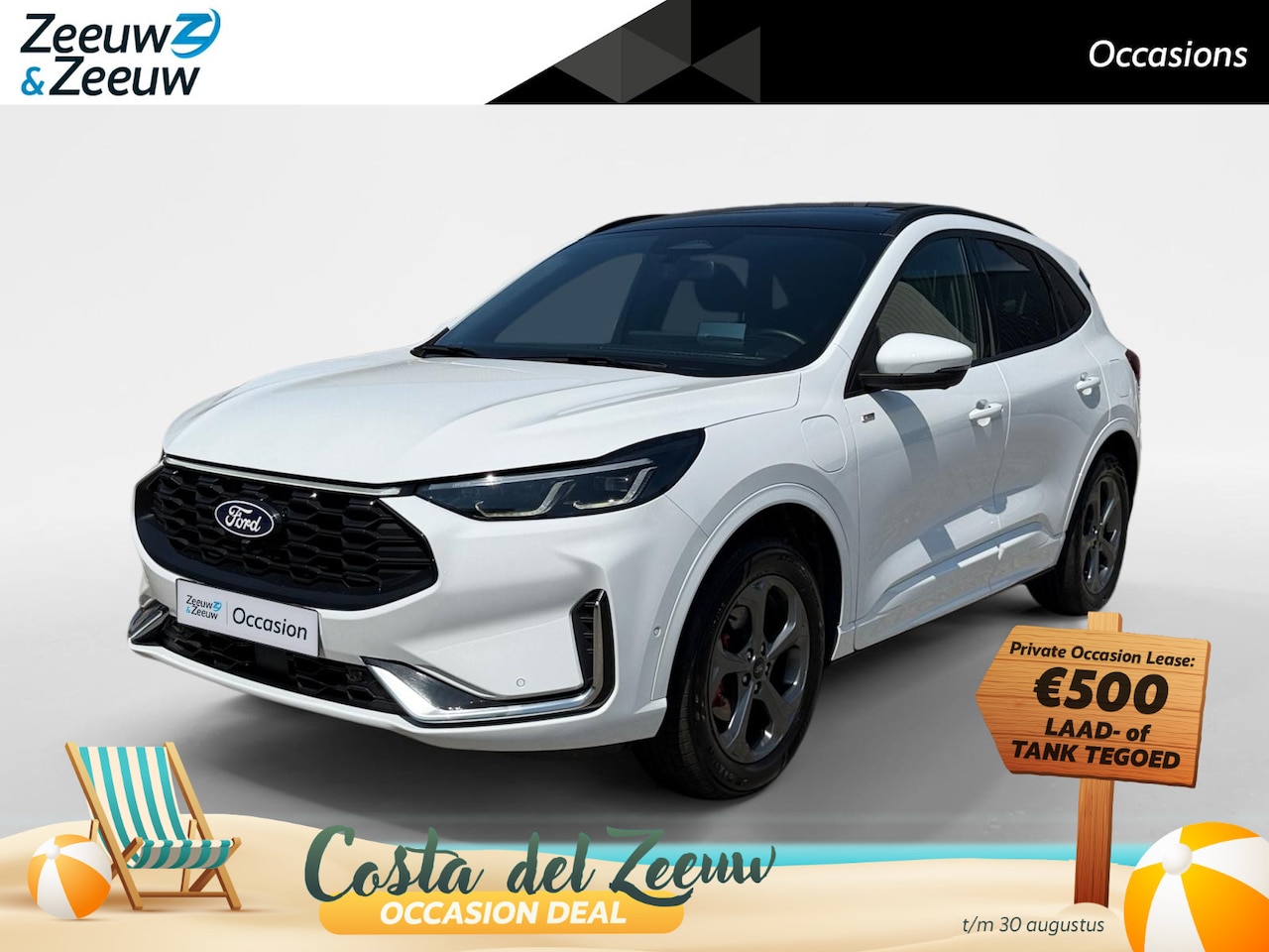 Ford Kuga - 2.5 PHEV ST-Line X | Automaat | Pano dak | HUD | Elektr. uitklapbare trekhaak | Adapt. Cru - AutoWereld.nl