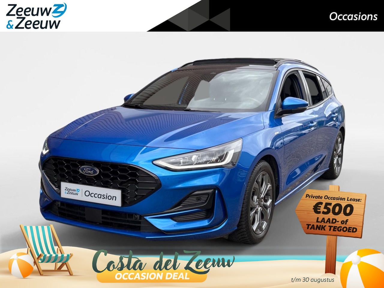 Ford Focus Wagon - 1.0 EcoBoost Hybrid ST Line Style | Navigatie | Panorama Dak | Stoel/Stuur/Voorruitverwarm - AutoWereld.nl