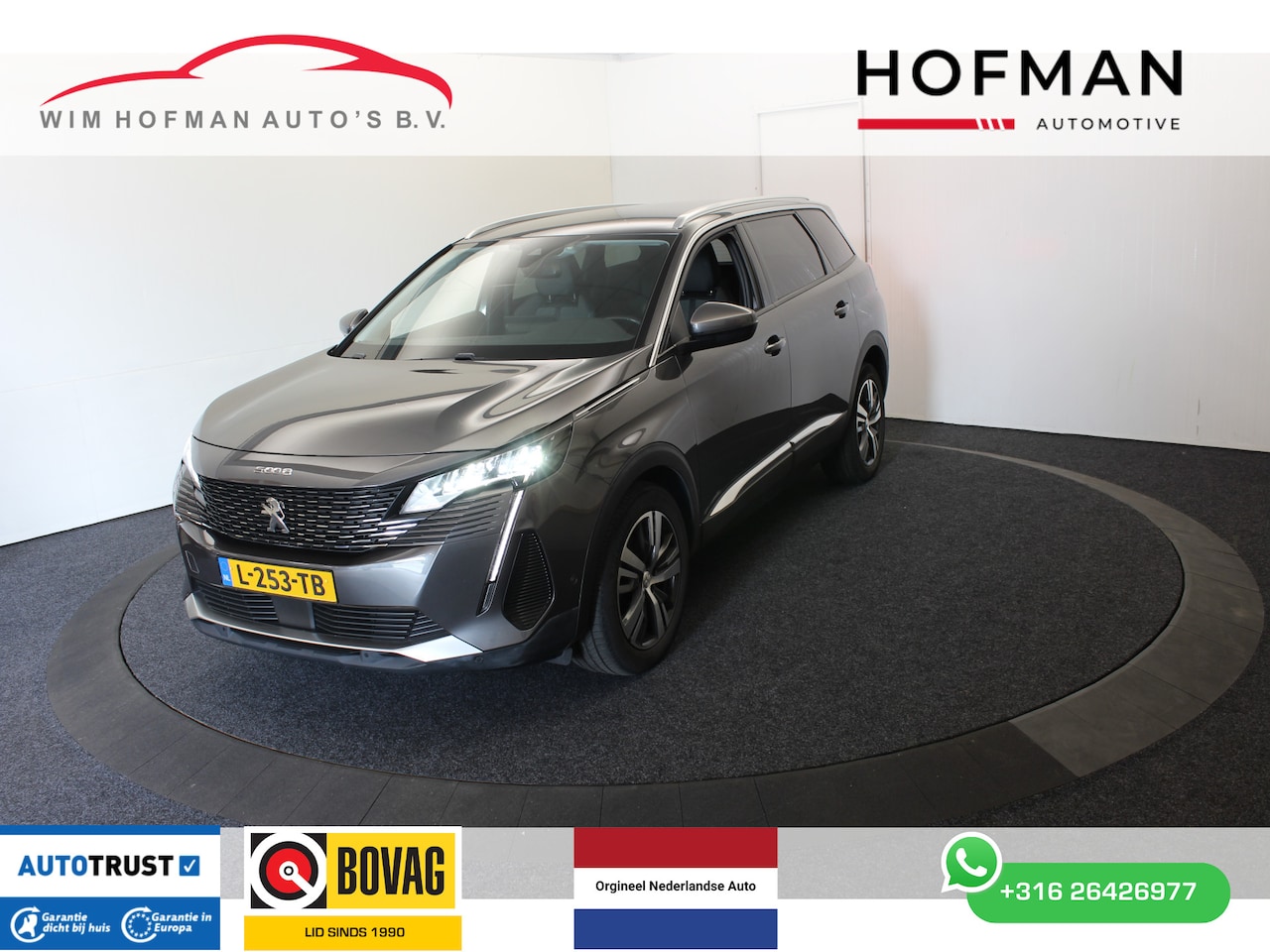 Peugeot 5008 - 1.2 PureTech Blue Lease Allure 7P Camera Virtual Trekhaak Distributieriem vervangen - AutoWereld.nl