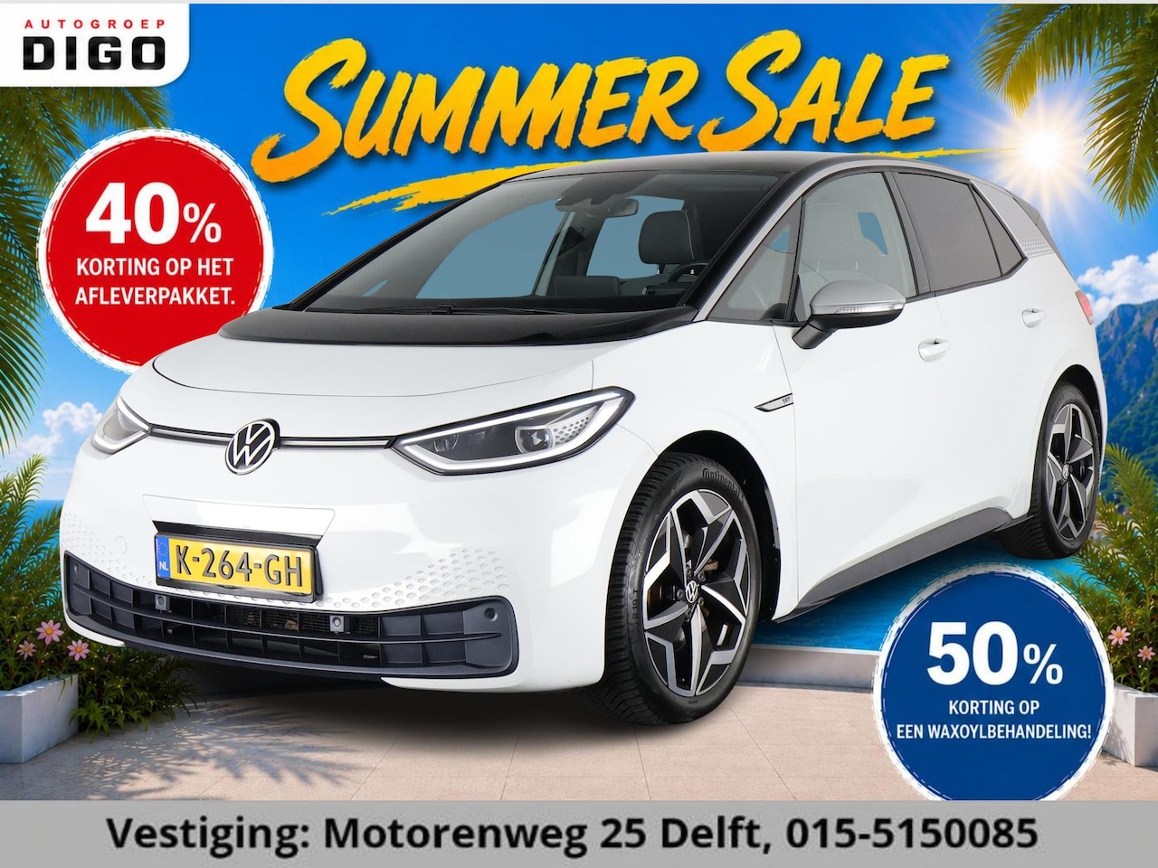 Volkswagen ID.3 - FIRST PLUS 58 KWH 1e EIG SOD ACCU 90% GAR. 1-2031* BIJNA 2021. NAVI.STOEL EN STUUR VERWARM - AutoWereld.nl