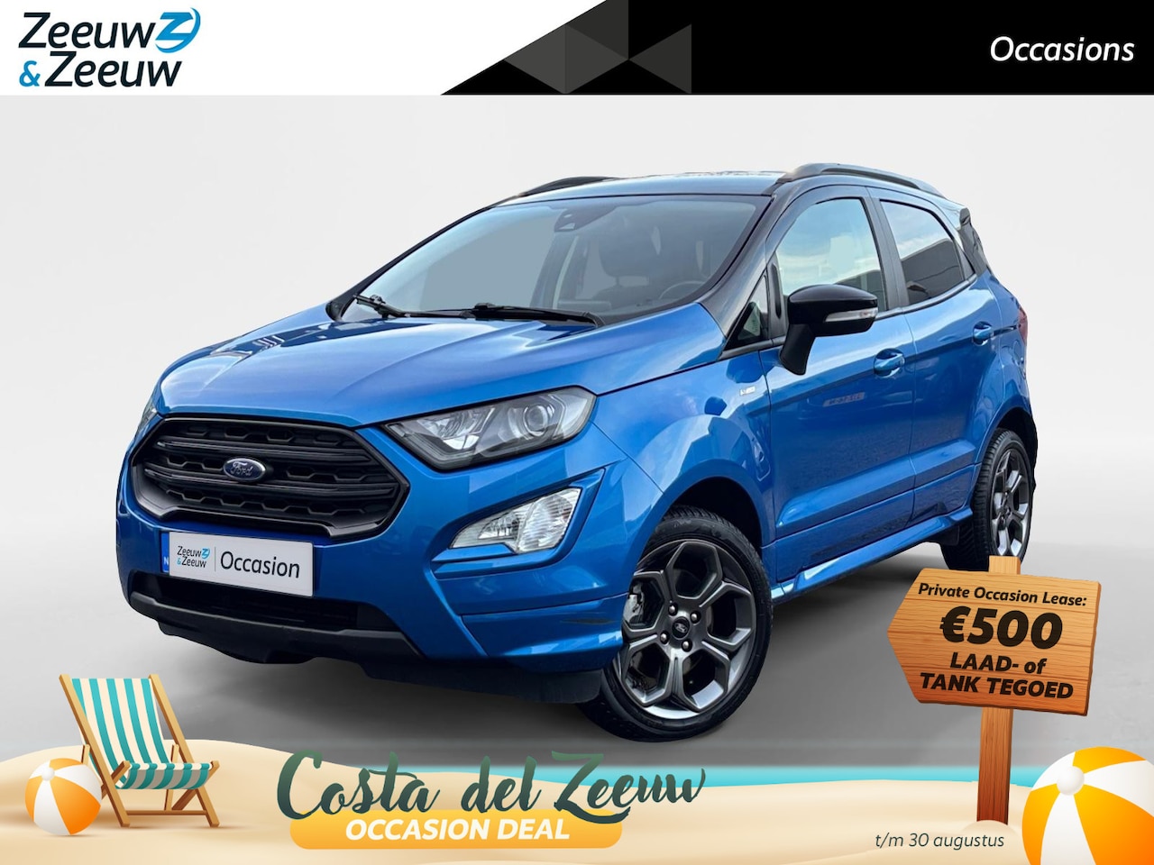 Ford EcoSport - 1.0 EcoBoost ST-Line | Two-Tone | Winter Pakket | Half lederen bekleding | Parkeersensoren - AutoWereld.nl